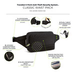 Travelon Classic Anti-Theft Waist Pack Black 42223 - 8