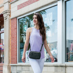Travelon Metro Anti-Theft Convertible Crossbody Waist Bag Gray Heather 43416 - 5