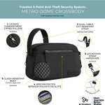 Travelon Metro Anti-Theft Dome Crossbody Bag Black 43592 - 8