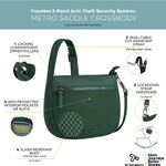 Travelon Metro Anti-Theft Saddle Crossbody Bag Forest Heather 43625 - 6