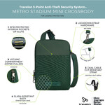 Travelon Metro Anti-Theft Stadium Mini Crossbody Bag Forest Heather 43417 - 6
