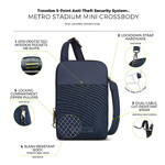 Travelon Metro Anti-Theft Stadium Mini Crossbody Bag Navy Heather 43417 - 6