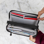 Travelon RFID Blocking Double Zip Clutch Wallet Black 43399 - 2