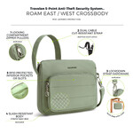 Travelon Roam Anti-Theft East/West Crossbody Bag Moss 43676 - 8