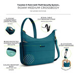 Travelon Roam Anti-Theft Medium Crossbody Bag Capri Blue 43677 - 8