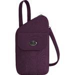 Travelon Runways Anti-Theft Slim Asymmetric Crossbody Bag Plum 43712