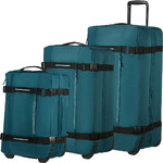 American Tourister Urban Track Drop Bottom Wheel Duffel Set of 3 Totally Teal 43163, 43164, 43165 with FREE Digital Luggage Scale 12775