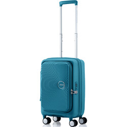 American Tourister Curio Book Opening Small/Cabin 55cm Hardside Suitcase Deep Ocean 53568