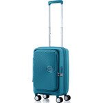 American Tourister Curio Book Opening Small/Cabin 55cm Hardside Suitcase Deep Ocean 53568