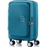 American Tourister Curio Book Opening Small/Cabin 55cm Hardside Suitcase Deep Ocean 53568 - 1