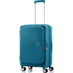 American Tourister Curio Book Opening Medium 68cm Hardside Suitcase Deep Ocean 53569