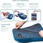 Travelon Travel Accessories Set of 2 Compression Cubes and Shoe Bag Peacock Teal 43744 – ORDER NOW FOR DELIVERY IN JANUARY 2027 - 2
