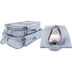 Travelon Travel Accessories Set of 2 Compression Cubes and Shoe Bag Heather Gray 43744 &ndash; ORDER NOW FOR DELIVERY IN JANUARY 2027