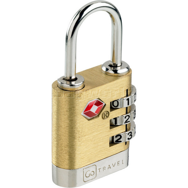 Ref 709 Go Travel Solid Brass Mechanism Luggage Locks-Black-2 locks per Pack