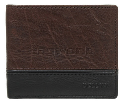 Cellini Men's Aston RFID Blocking Double Leather Wallet Brown MH206