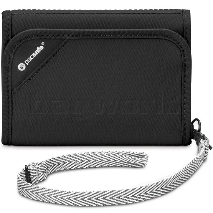 Bagworld Australia Shop Viewing Pacsafe RFIDsafe V125 RFID Blocking Tri fold Wallet Black 10558