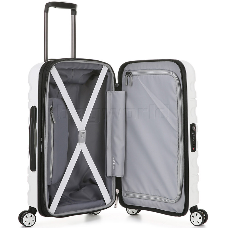 antler luggage white