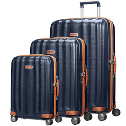 Samsonite Lite-Cube Deluxe Hardside Suitcase Set of 3 Midnight Blue 61242, 61243, 61245 with FREE Memory Foam Pillow 21244