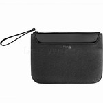 Lipault Plume Elegance Leather Clutch Black 91558