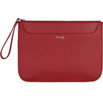 Lipault Plume Elegance Leather Clutch Ruby 91558