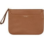 Lipault Plume Elegance Leather Clutch Cognac 91558