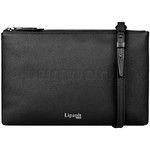 Lipault Plume Elegance Leather Multi Pouch Bag Black 05384
