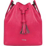 Lipault Plume Elegance Leather Bucket Bag Tahiti Pink 88894