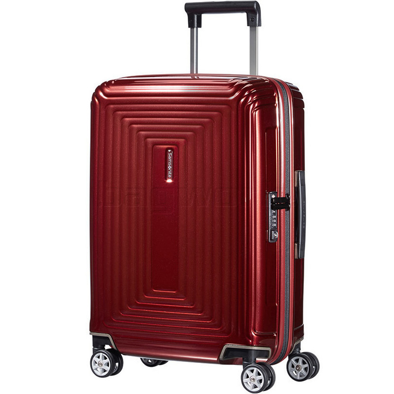 red small suitcase