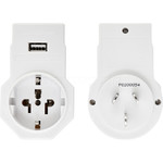 Samsonite Travel Accessories Adaptor Plug USB USA & EU to Australia White 86349