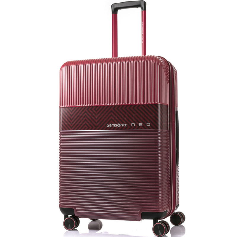 samsonite red hard case luggage
