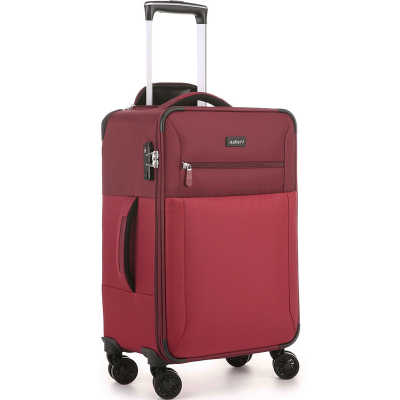 antler burgundy suitcase