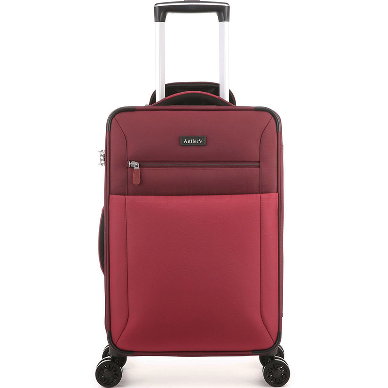 antler burgundy suitcase