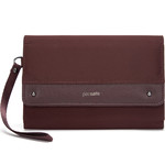 Pacsafe RFIDsafe RFID Blocking Clutch Wallet Merlot 11015