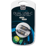 Go Travel 2M Dual USB-C Cable Black GO956 - 2