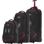 High Sierra Composite V4 Backpack Wheel Duffel Set of 3 Black 36023, 36024, 36025 with FREE Memory Foam Pillow 21244