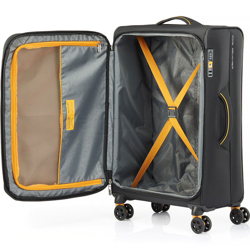 Bagworld Australia Shop Viewing American Tourister Applite 4 Eco Medium 71cm Softside Suitcase Black 45823
