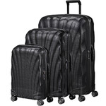 Samsonite C-Lite Hardside Suitcase Set of 3 Black 22862, 22860, 22859 with FREE Memory Foam Pillow 21244