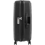 American Tourister Curio 2 Hardside Suitcase Set of 3 Black 45138, 45139, 45140 with FREE Memory Foam Pillow 21244 - 3