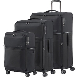 Samsonite 73H Softside Suitcase Set of 3 Black 38025, 38024, 38021 with FREE Memory Foam Pillow 21244