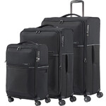 Samsonite 73H Softside Suitcase Set of 3 Black 38025, 38024, 38021 with FREE Digital Luggage Scale 12775