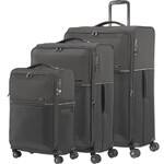 Samsonite 73H Softside Suitcase Set of 3 Platinum Grey 38025, 38024, 38021 with FREE Memory Foam Pillow 21244