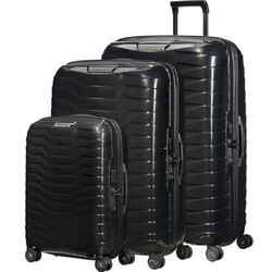 Samsonite Proxis Hardside Suitcase Set of 3 Black 26035, 26042, 26043 with FREE Memory Foam Pillow 21244