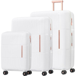 Samsonite Interlace Hardside Suitcase Set of 3 White 45813, 45815, 15816 with FREE Memory Foam Pillow 21244