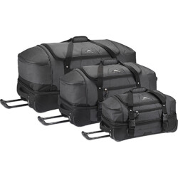 High Sierra Fairlead Drop Bottom Wheel Duffel Set of 3 Mercury 38037, 38038, 38039 with FREE Digital Luggage Scale 12775