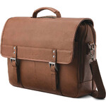 Samsonite Classic Leather 15.6" Laptop Flapover Briefcase Cognac 26040