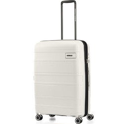 American Tourister Light Max Medium 69cm Hardside Suitcase Off White 48199
