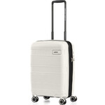 American Tourister Light Max Small/Cabin 55cm Hardside Suitcase Off White 48198