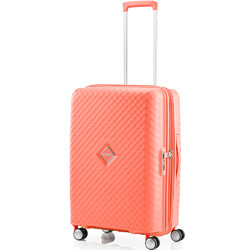 American Tourister Squasem Medium 66cm Hardside Suitcase Bright Coral 45746