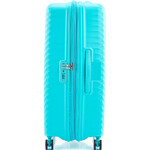 American Tourister Squasem Hardside Suitcase Set of 3 Aqua Blue 45745, 45746, 45747 with FREE Memory Foam Pillow 21244 - 3