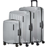 Samsonite Nuon Hardside Suitcase Set of 3 Matt Silver 34399, 34402, 34403 with FREE Memory Foam Pillow 21244